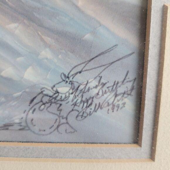 William "Bill" Rabbit Coming Of Winter print Framed Signed and numbered 327 - Picture 2 of 5